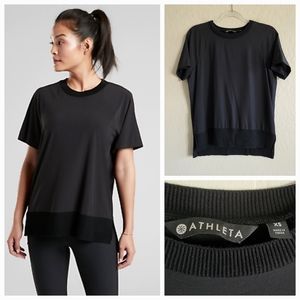 Athleta Black Zephyr Tee Size XS